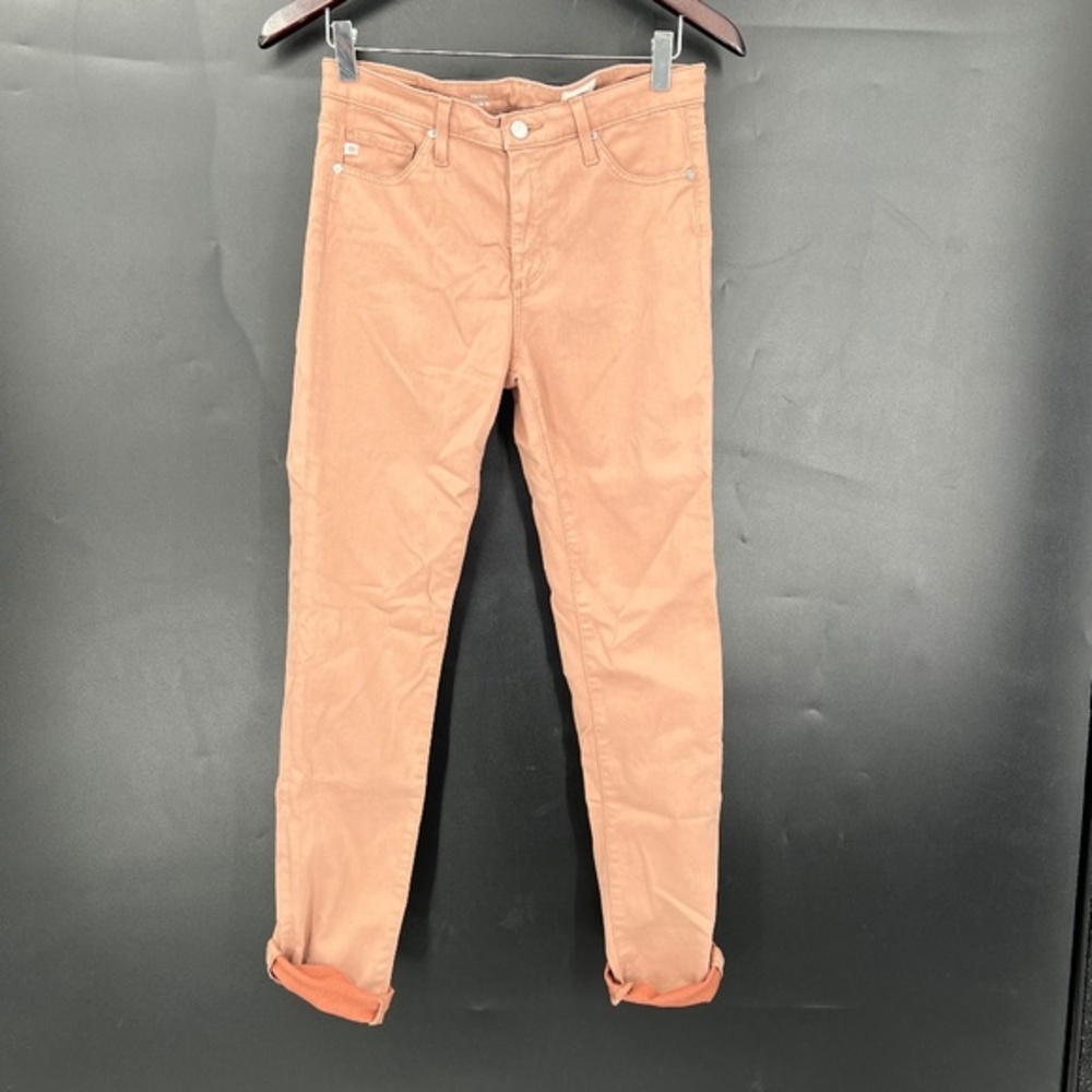 AG Adriano Goldschmied Prima cigarette leg skinny straight stretch peach tan 27‎